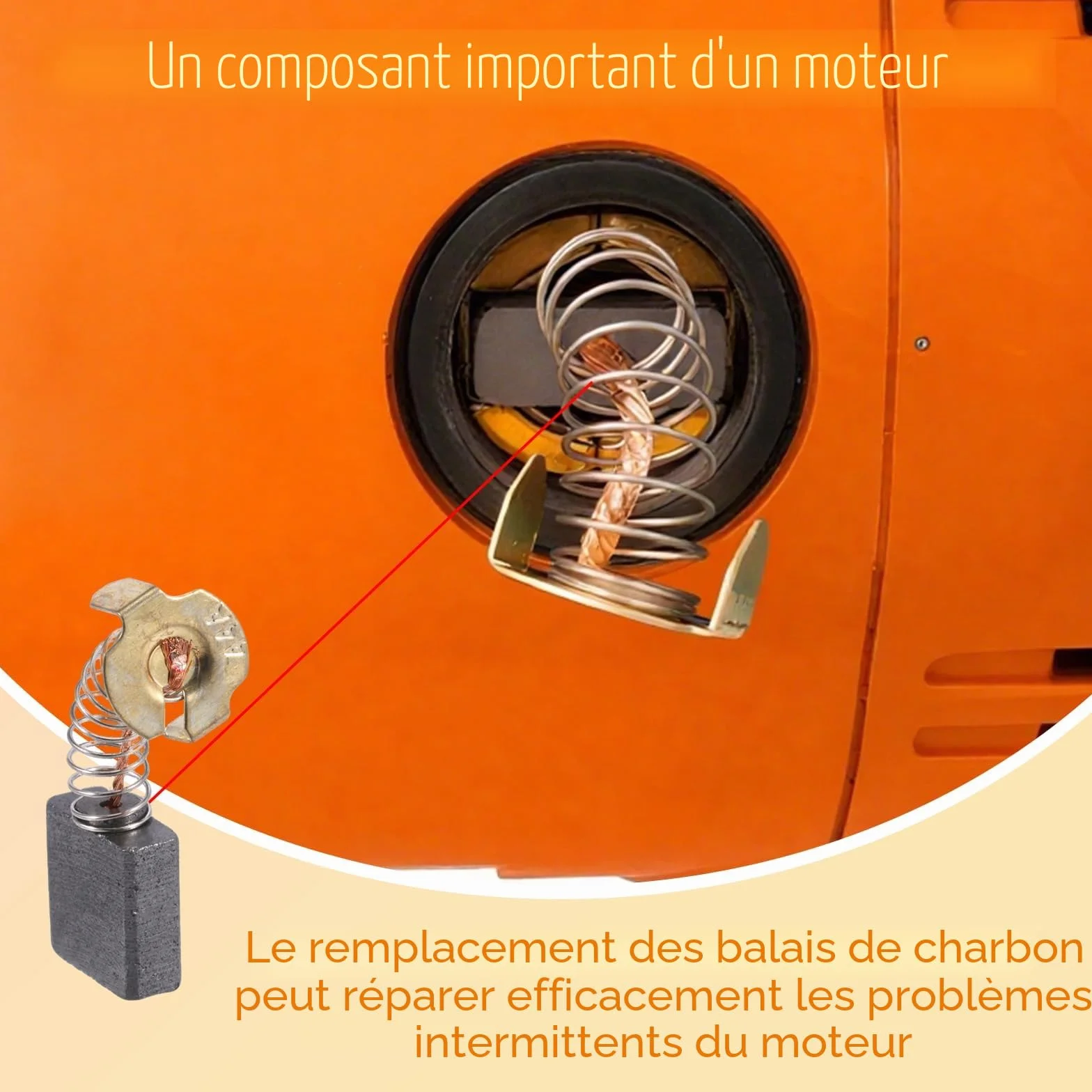 Balais de charbon 69 pièces 23 tailles pour outils électriques meuleuses d'angle marteaux