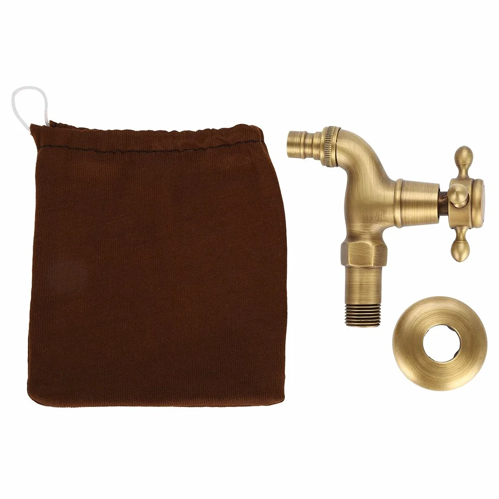 Robinet vintage en laiton massif G1/2 robinet d'eau froide mural robinetterie de piscine robinet de jardin