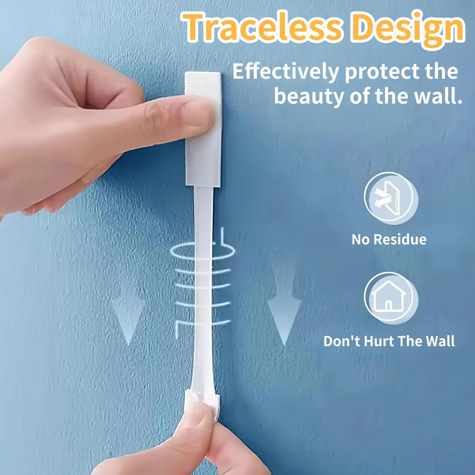 Bandes Adhésives pour Accrocher Tableaux Sans Percer 6 Paires Résistant à l'Eau 19x92mm 20x46mm 16x70mm