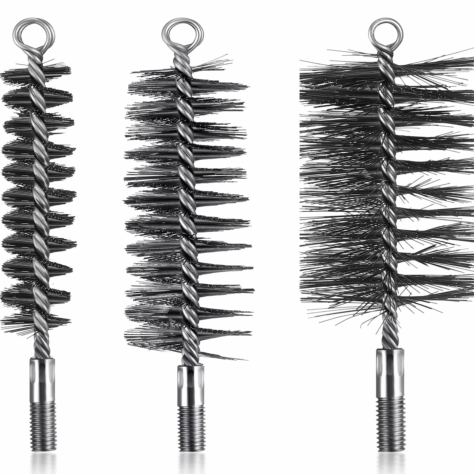 Brosses de Ramonage Cheminée Métallique en Fil d'acier Robuste 30 mm 50 mm 80 mm