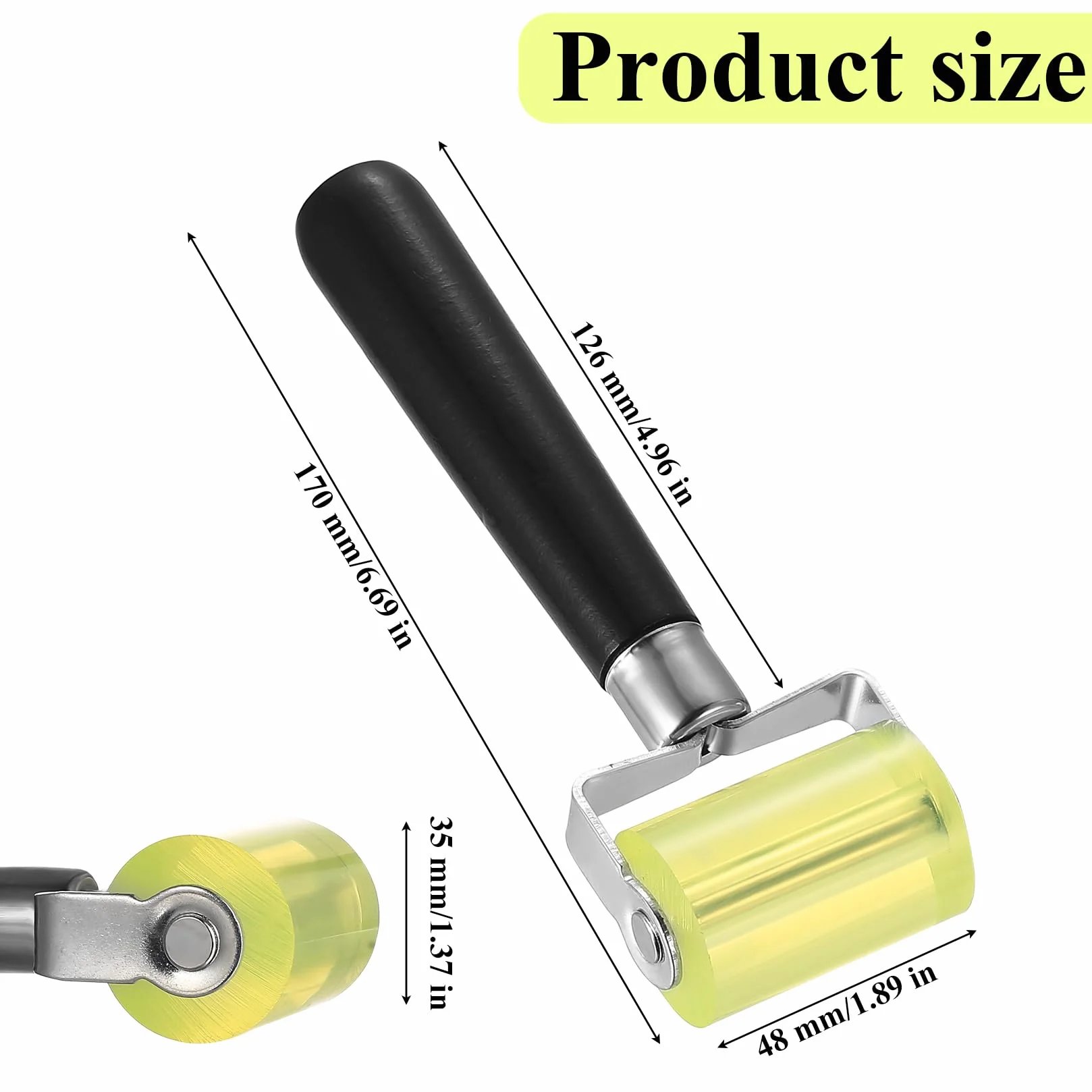Rouleau de pressage en caoutchouc 48 mm silicone couture papier peint