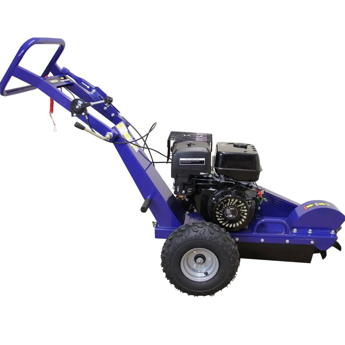 Rogneuse de Souche Déchiqueteuse Racines Moteur 15 CV 4 Temps 9 Lames Tungstène Coupe 22,5 Sous Sol / 51.5 cm Dessus Sol [PPE + Kit Entretien GRATUITS] Jardinage Aménagement Paysagiste T-Mech