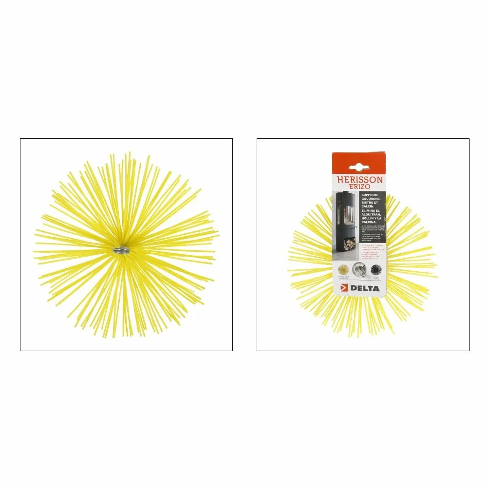 Brosse Cheminée M12 Hérisson de Ramonage Ø250 mm Nettoyage Conduit Poêle Élimine Suie Bistre Goudron