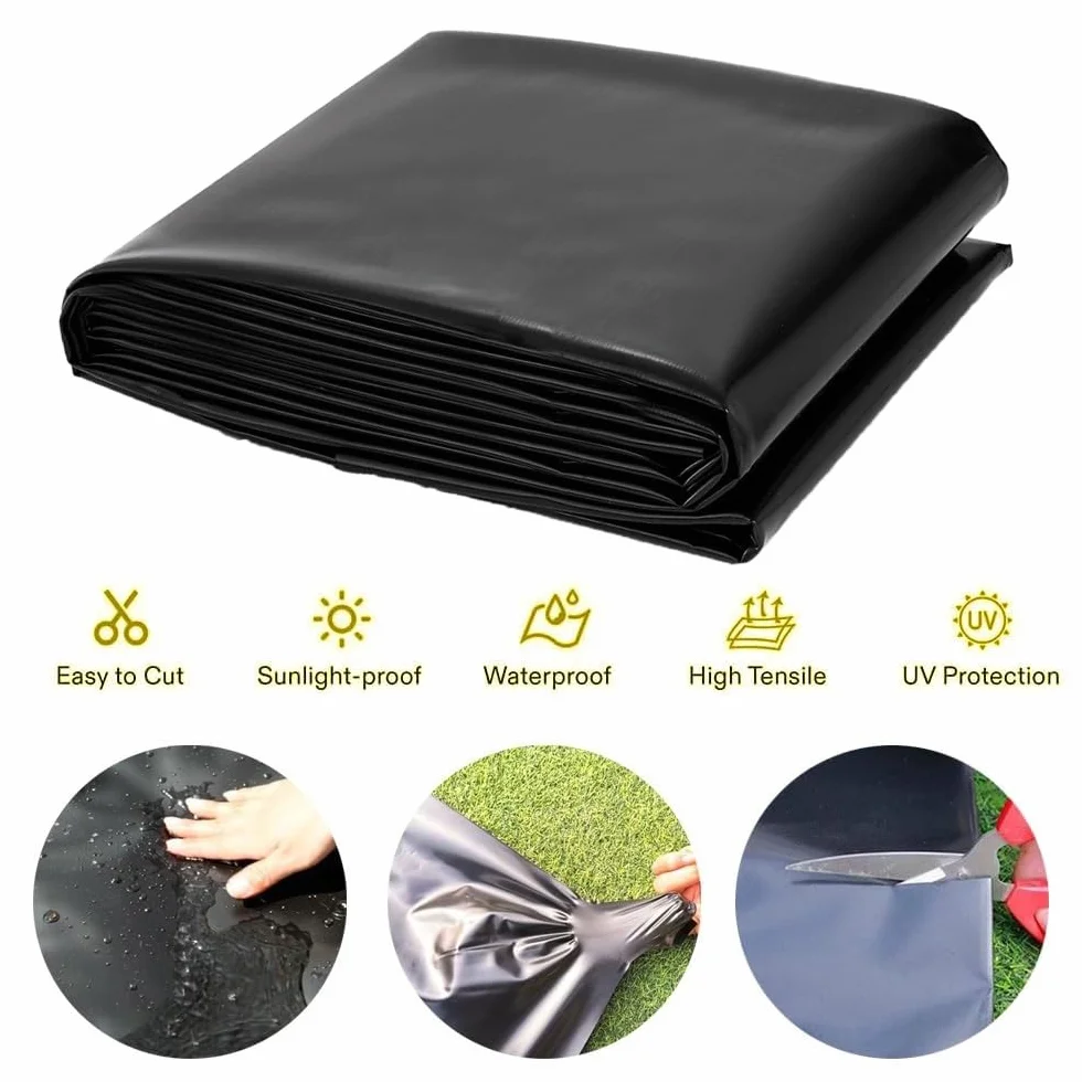 Revêtement de Bassin HDPE 5x8m Pliable Caoutchouc Cascade Étang Poisson