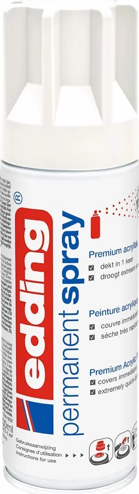 edding 5200 permanent spray traffic white matt 200 ml acrylic paint aerosol spray
