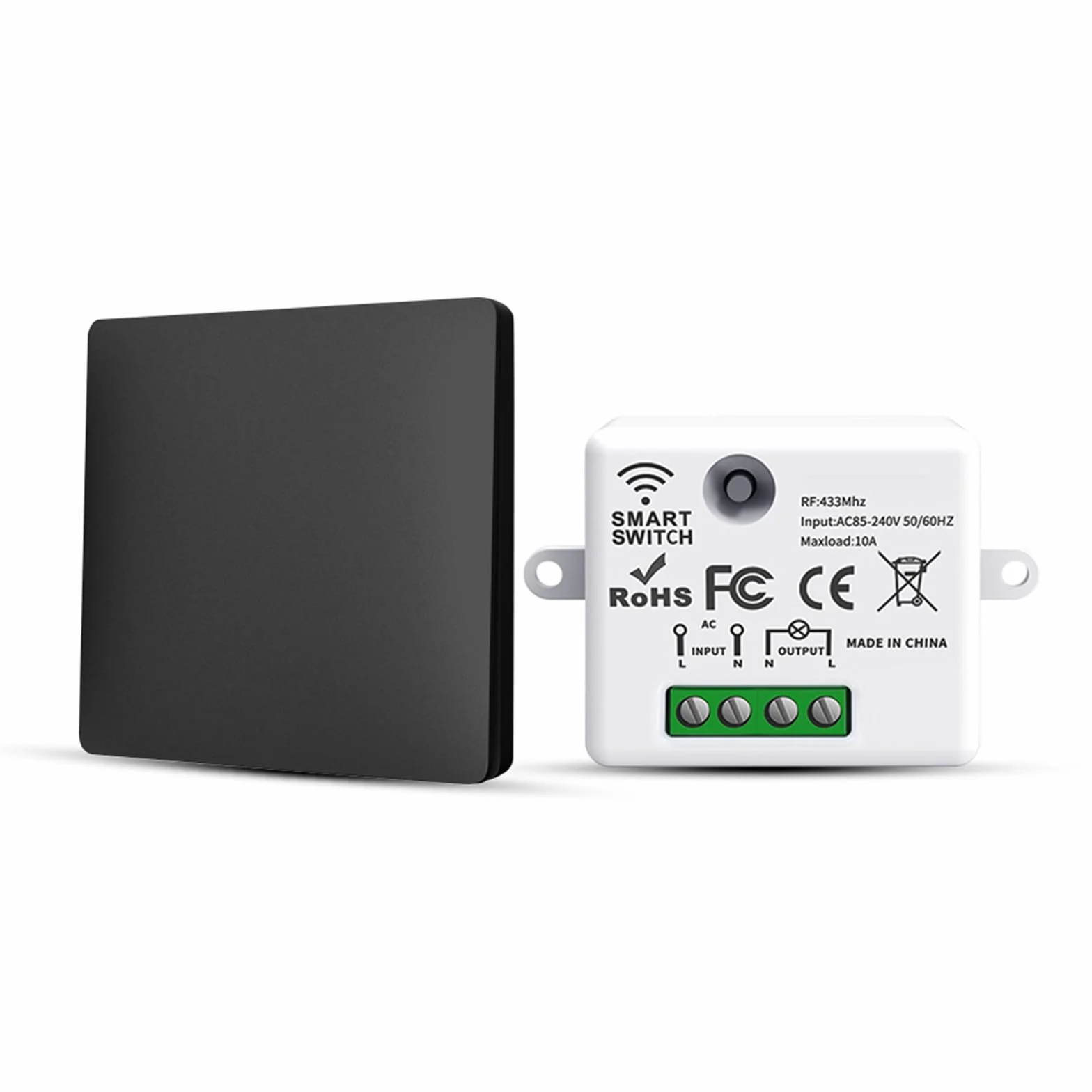 Interrupteur Sans Fil RF433 10A 240V Kit 1 Voie