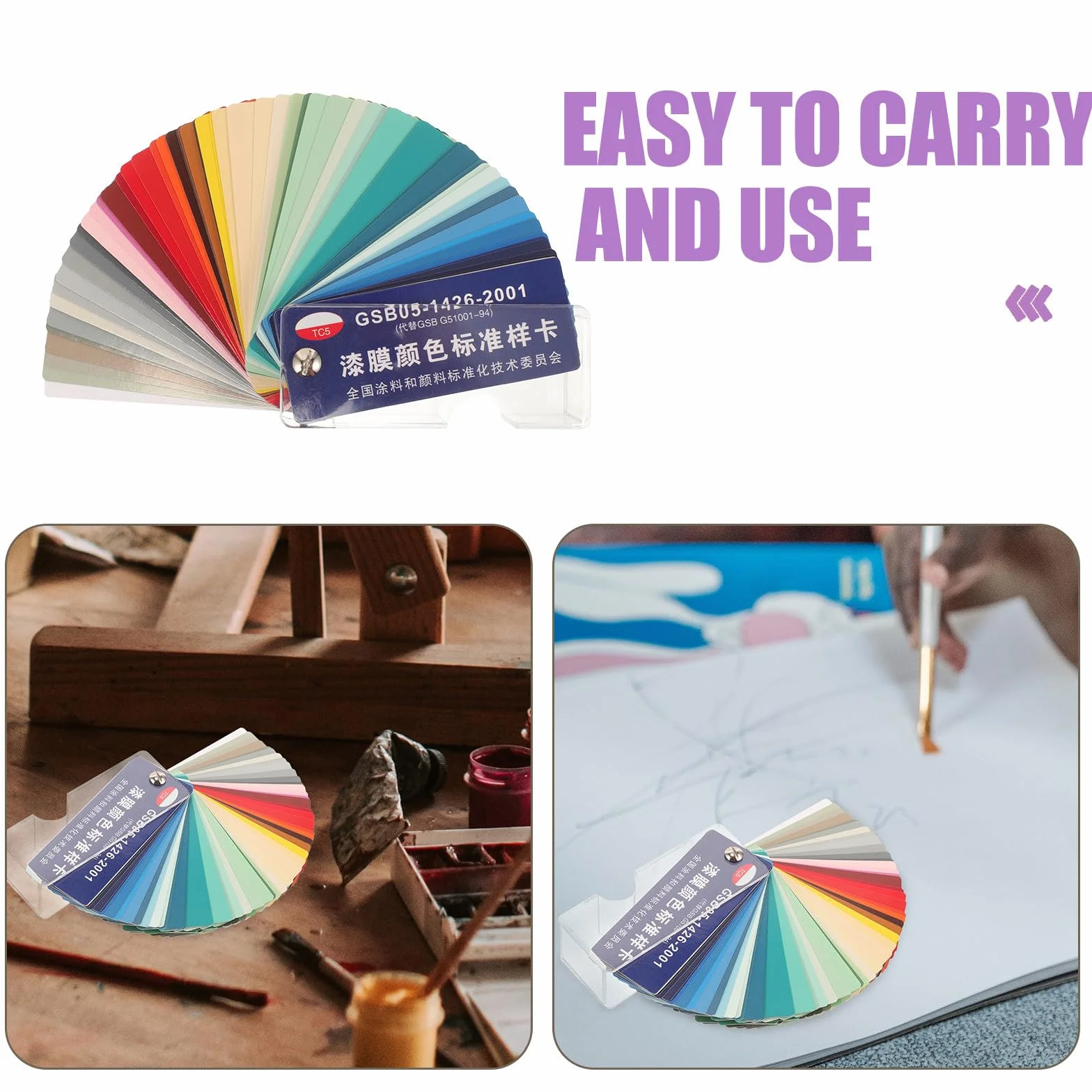 Nuancier Ral Portable en Papier et Plastique, Ensemble D'aquarelle pour Projets DIY et Peinture