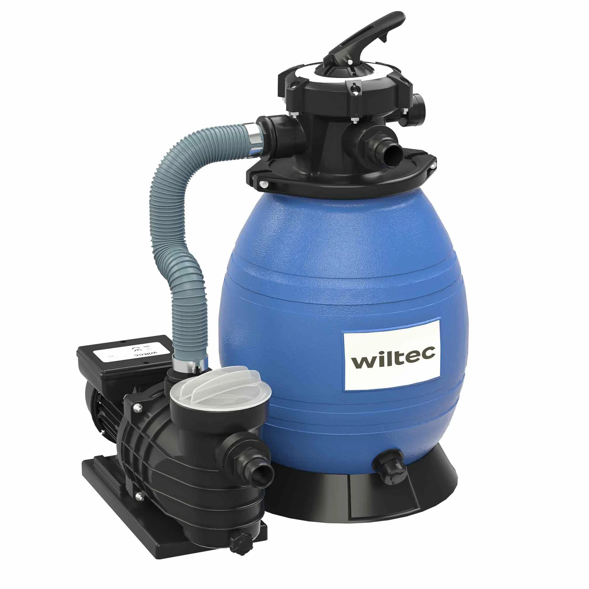 XPOtool Filtre à sable et particules 250 W 26 l 10 000 l/h Vanne 5 positions Pompe de filtrage auto-amorçante Cuve de filtration Piscine hors-sol
