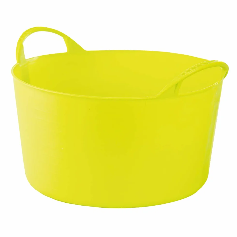 Container Bucket Basket Flexible Flexi Multifunctional, Ecurie, Jardin, Garage, Alimentation Animale, Stockage, Transport, Arrosage, Lavage, Résistance 120 kg, 35x23x30 cm 14 L Pistache