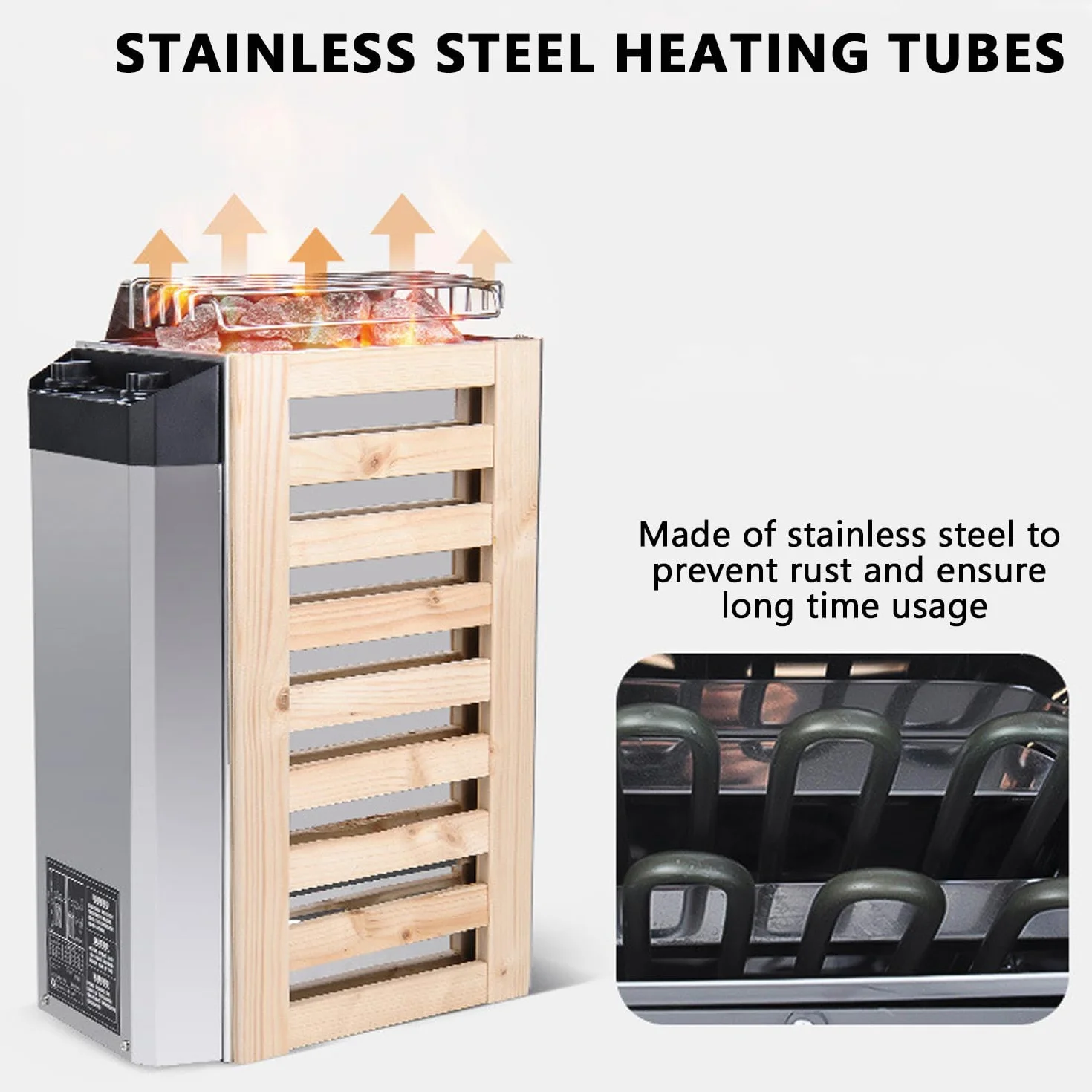 Poêle électrique pour sauna 3,6 kW 220 V acier inoxydable