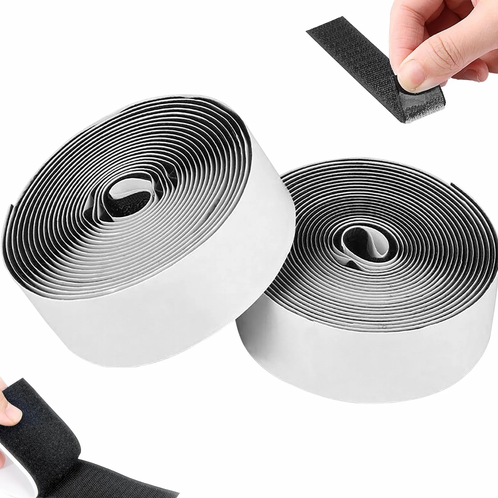Ruban Scratch Autocollant Double Face Extra Forte 35 mm x 5 m Noir pour Tissus Moustiquaire Fenêtre
