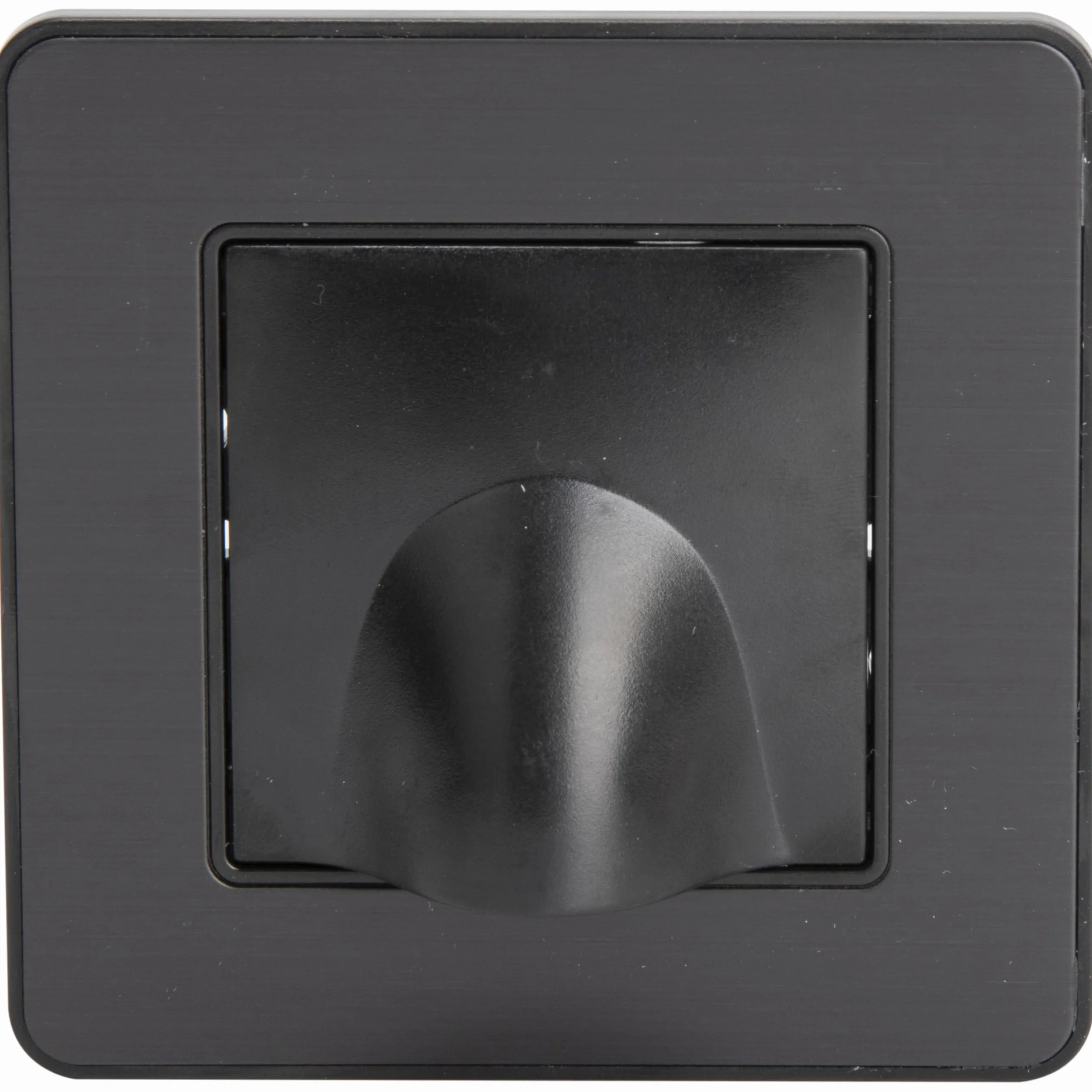 Plaque Sortie de Câble 16A métal Noir brossé Kouro