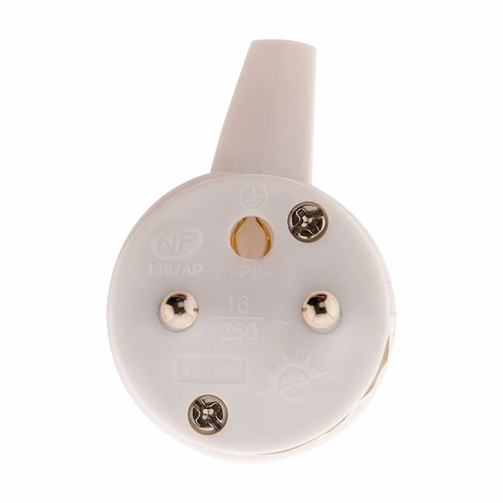 Zenitech Fiche mâle anneau 16A 2P+T blanc
