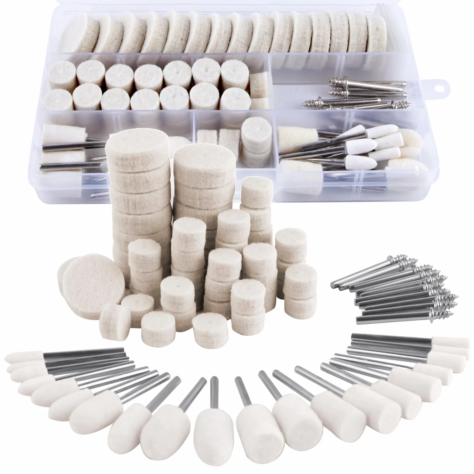 SPEEDWOX 80pcs Kit de polissage Dremel - Roues en laine pour outil rotatif