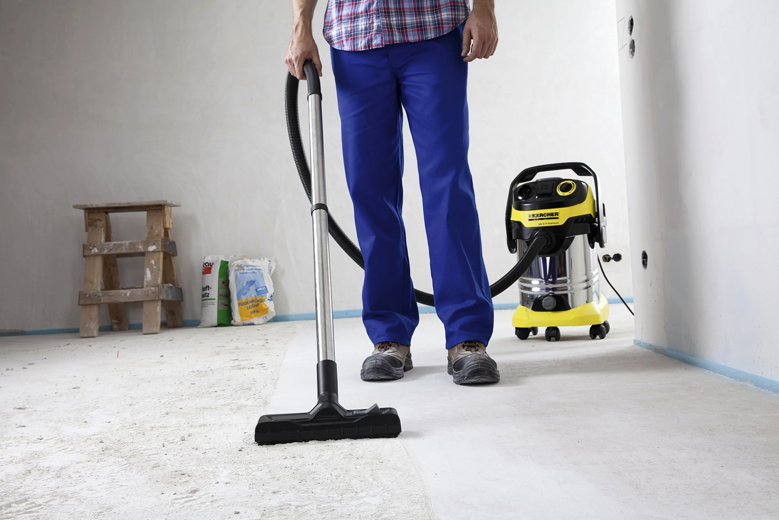 Kärcher WD 6 P Premium Aspirateur multifonction avec Prise d'asservissement/Cuve 30 L 1300 W Noir/Jaune