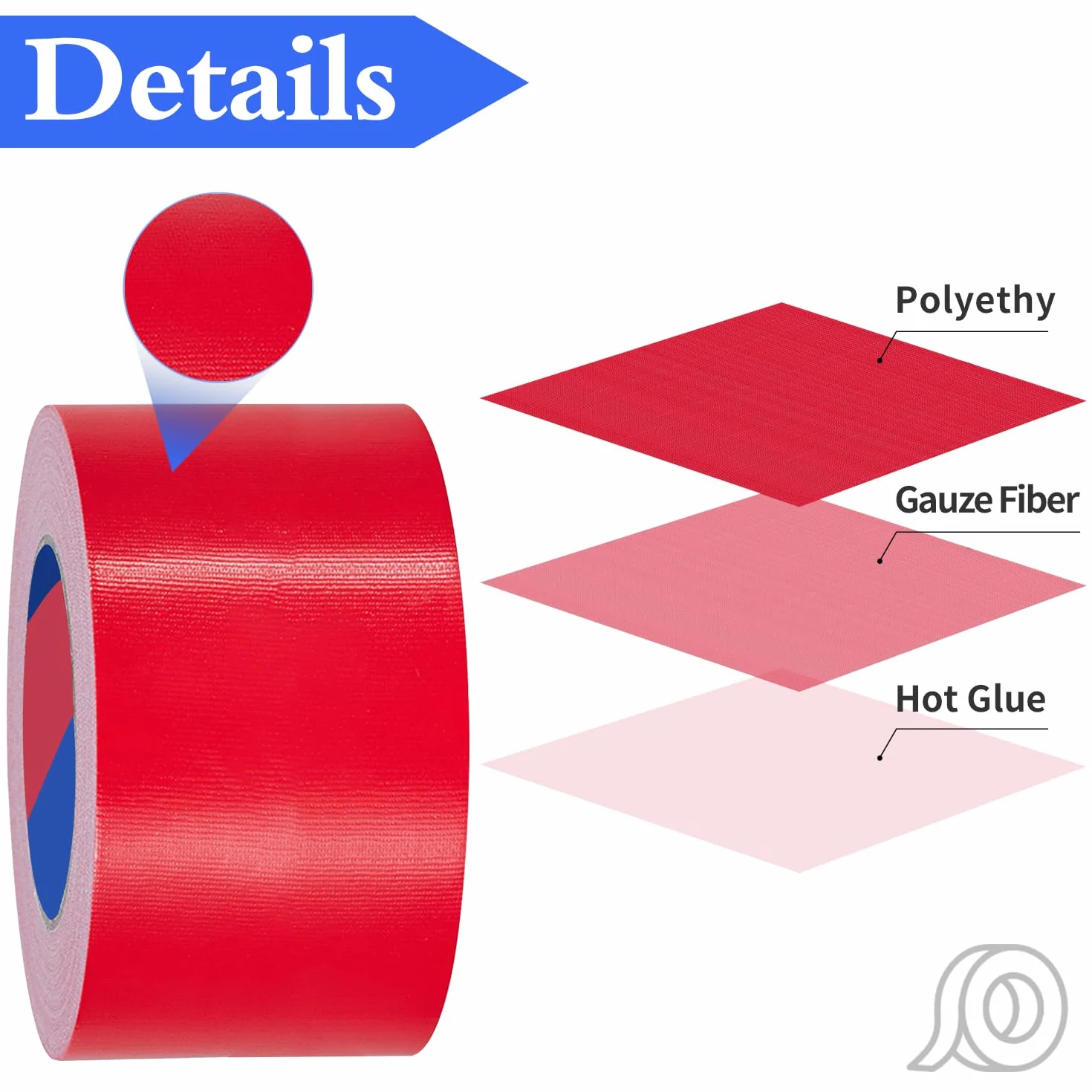 Duct Tape Rouge Ruban Autocollant Blindé Extra Fort 50 m x 75 mm Imperméable Réparation