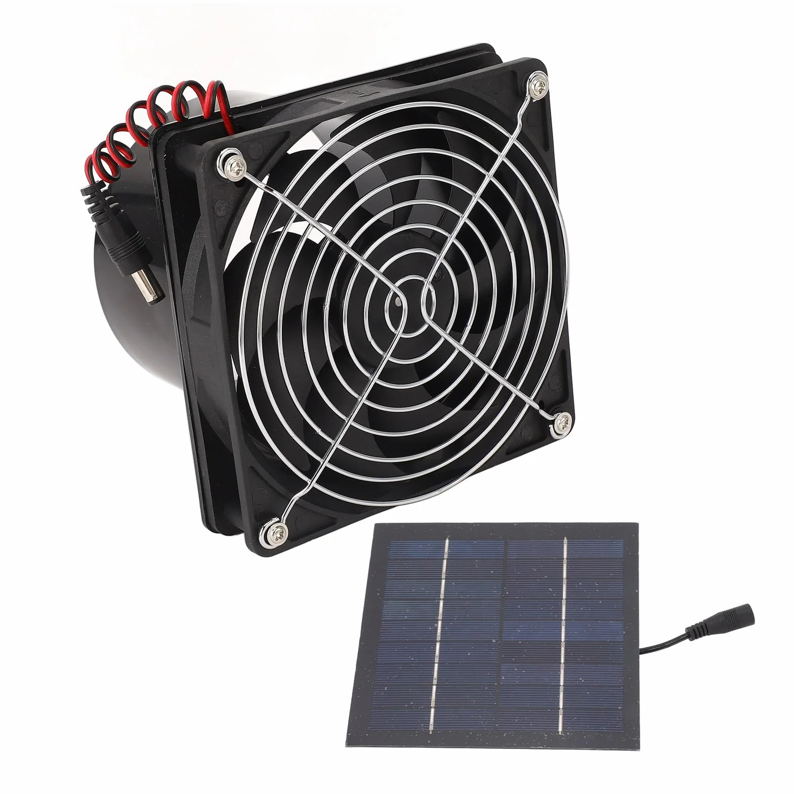 Luocute Ventilateur d'extraction solaire puissant portable kit dissipation chaleur