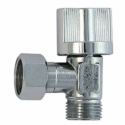 Dipra Robinet d’Arrêt Équerre MF 3/8 Quart de Tour Laiton Chromé