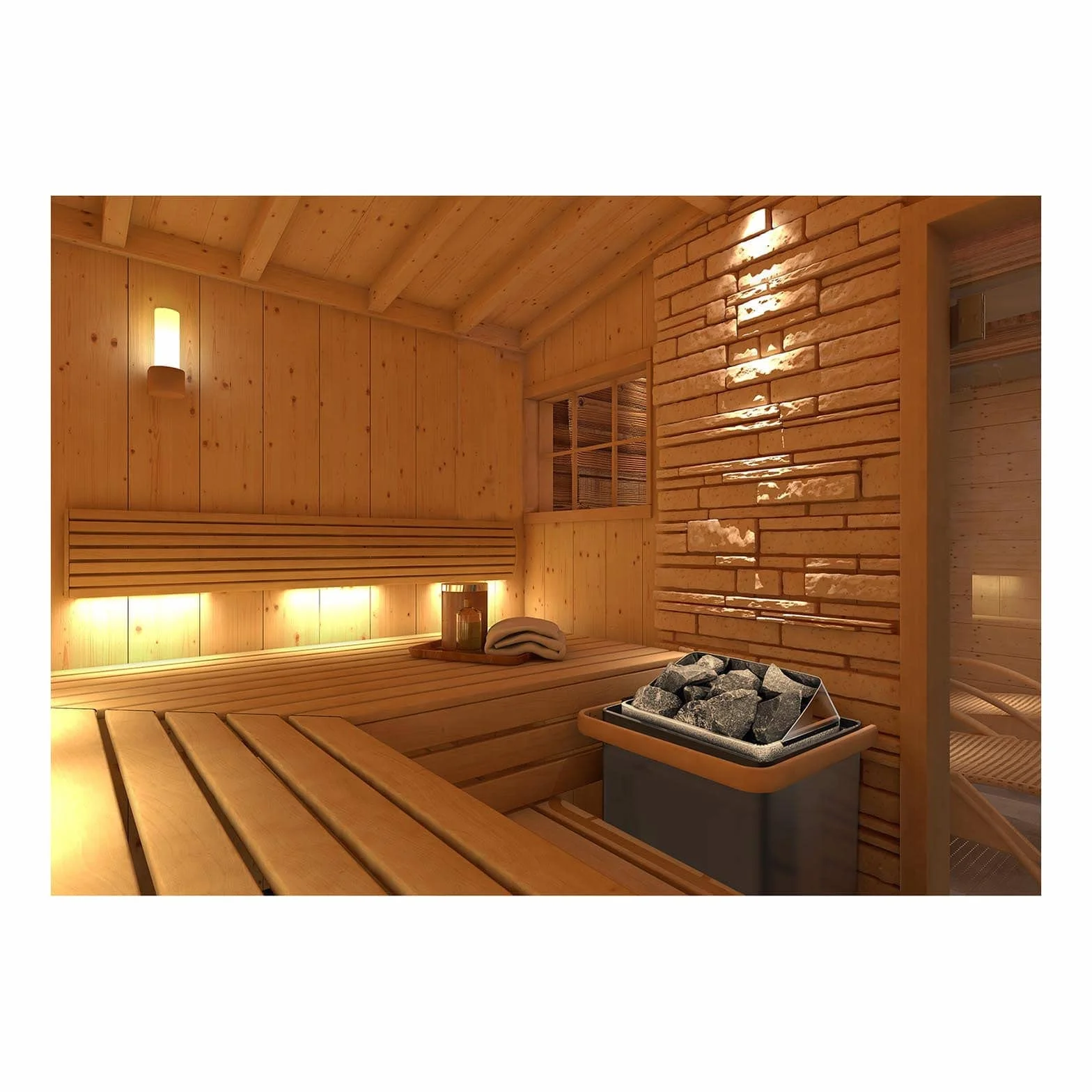 Poele sauna 8 kW 30-110°C Thermostat Protection surchauffe 8-12 m³ Radiateur électrique