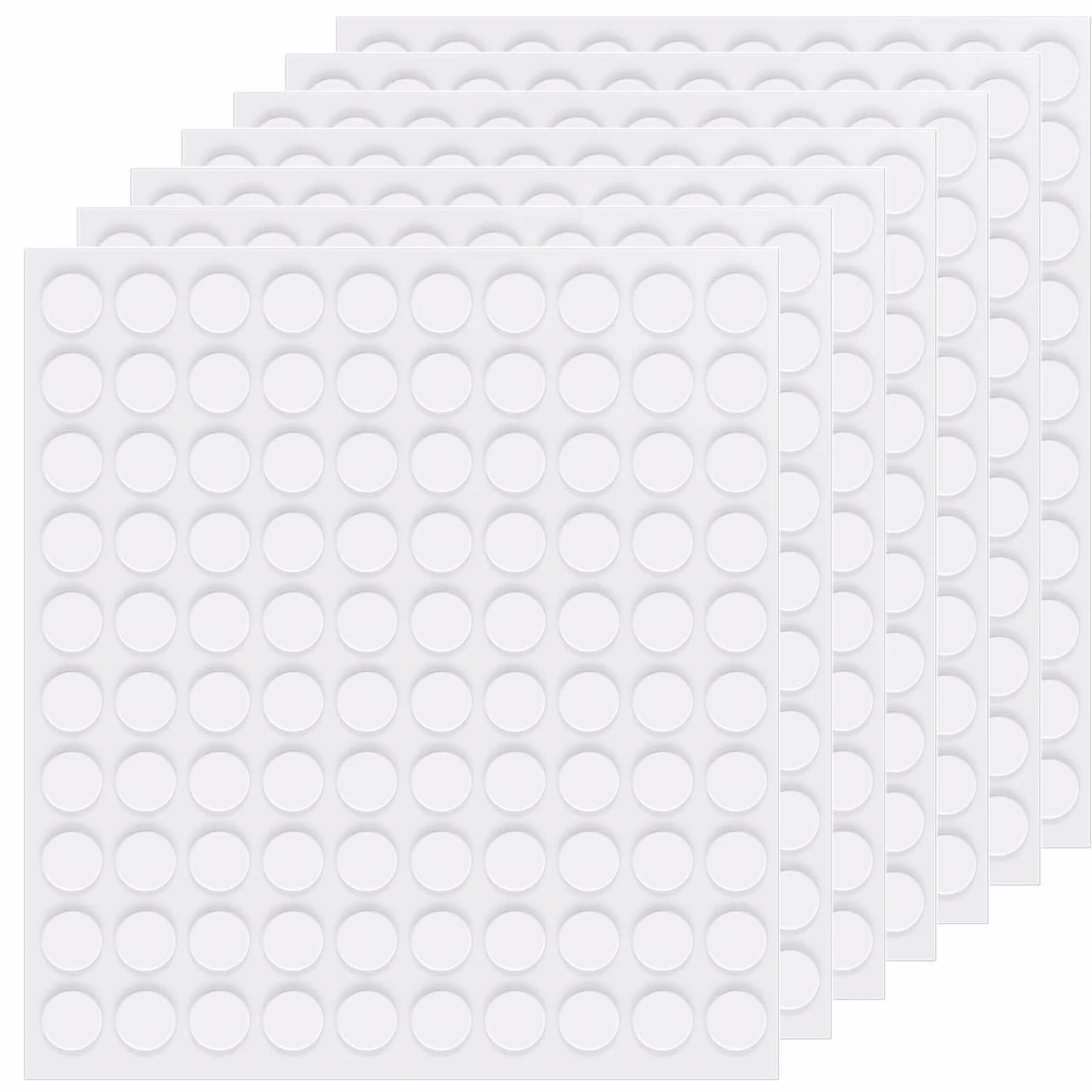 Pastille Double Face Transparent Rond 10 mm 600 Pièces Autocollant Adhésifs Réutilisable Sans Traces
