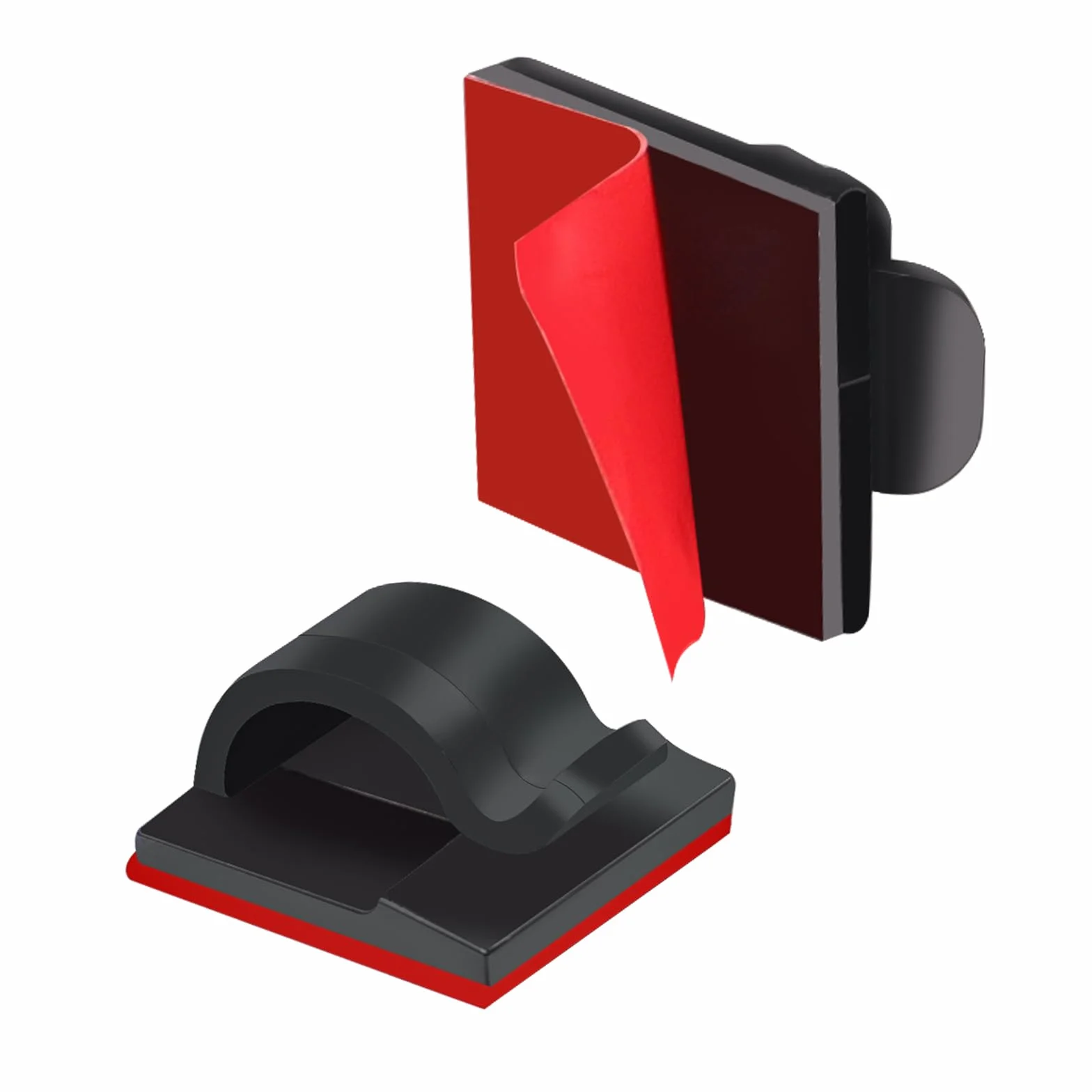 Clips de câble Auto-adhésif 50 pièces Gestion des câbles 15mm*14mm Noir