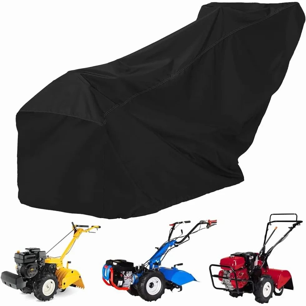 Housse de motobineuse universelle en tissu Oxford 420D résistant aux UV imperméable à la poussière avec sac de protection noir