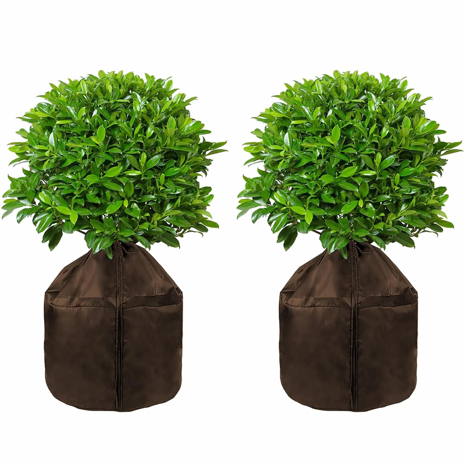 Housse de Protection pour Plantes en Pot d'Hiver 65x70cm avec Cordon de Serrage
