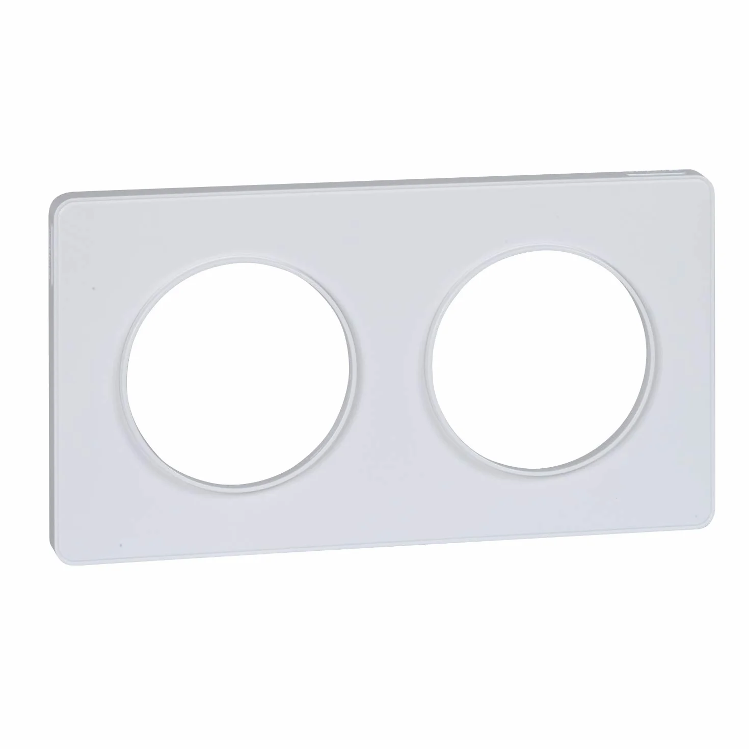 Schneider Electric Odace Touch plaque Blanc 2 postes entraxe 71mm