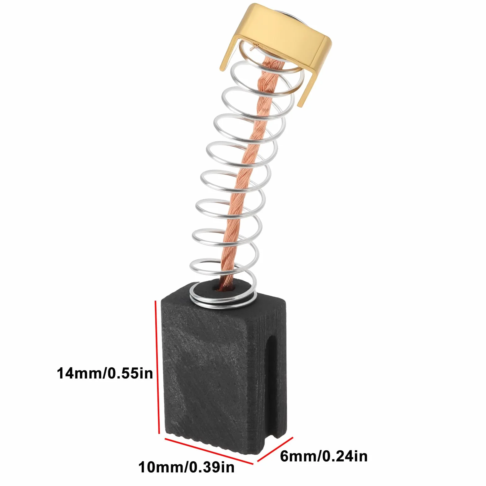 Einhell Balais de Charbon de Rechange pour Moteur - Lot de 2 Paires - 6 x 10 x 14 mm