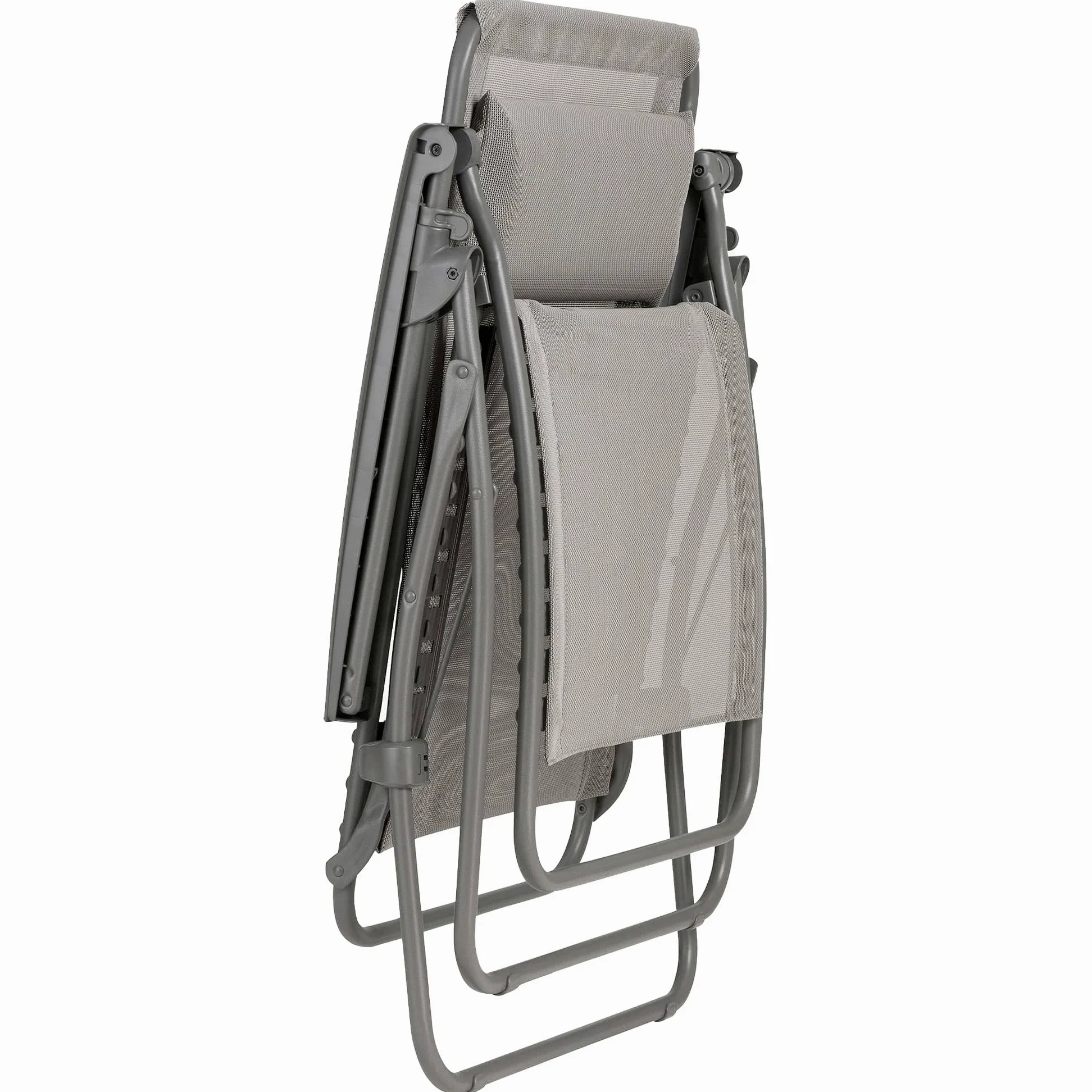Lafuma MOBILIER - Fauteuil Relax Transat Jardin - Chaise Longue Zéro Gravité - Rclip - Batyline® Iso - Gris Terre - Fabriqué en France - LFM5169_8556 - Garantie 5 Ans - L.88xl.67xH.114cm