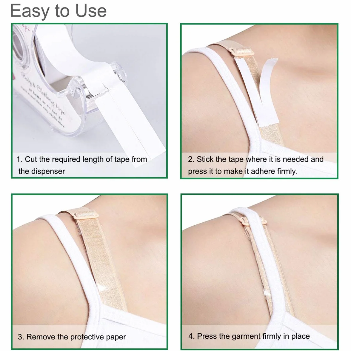 Ruban Adhésif Corps Double Face pour Vêtements Robe Secret Bra Tape 10 M