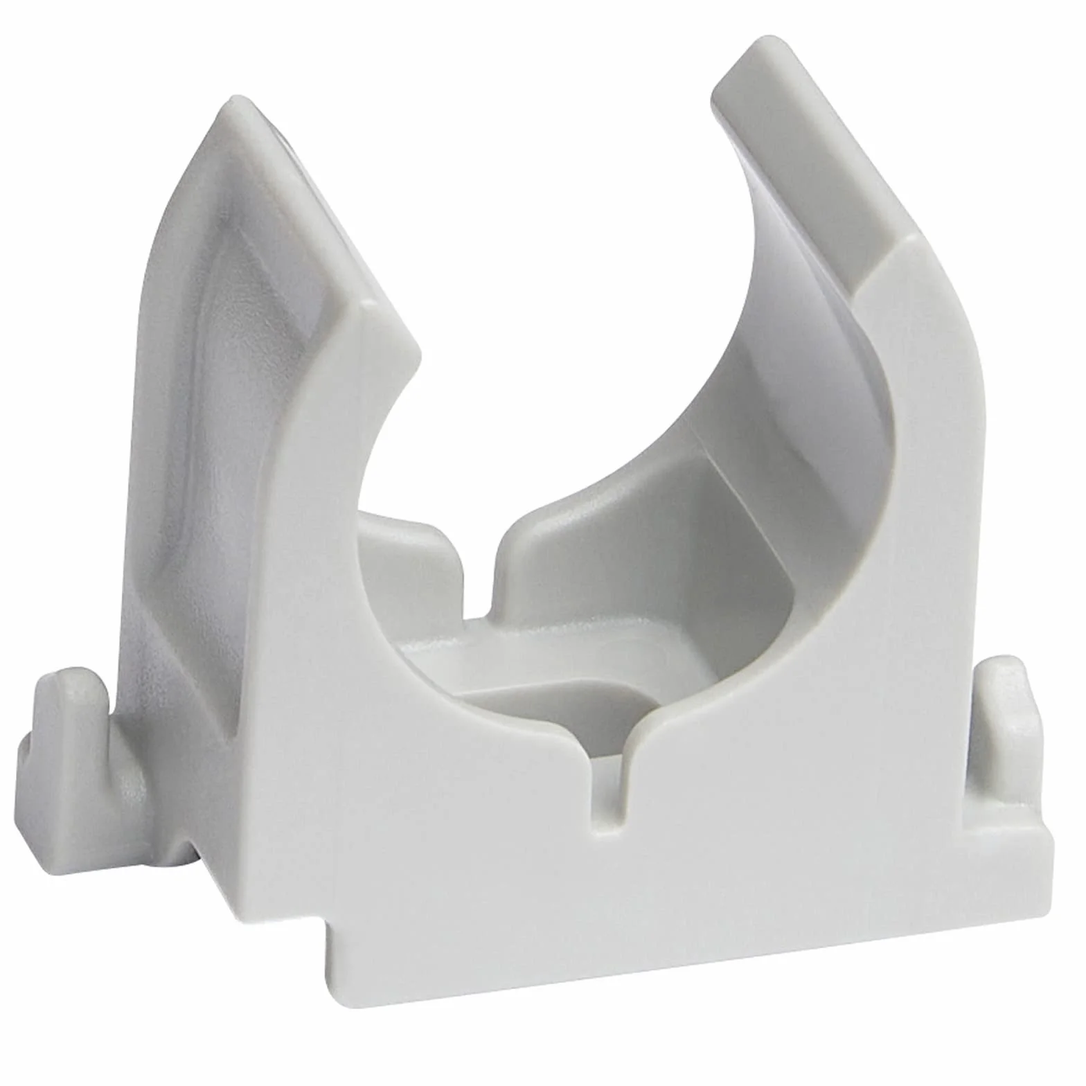 SOMA Clip de tuyau en plastique 20 mm gris lot de 30