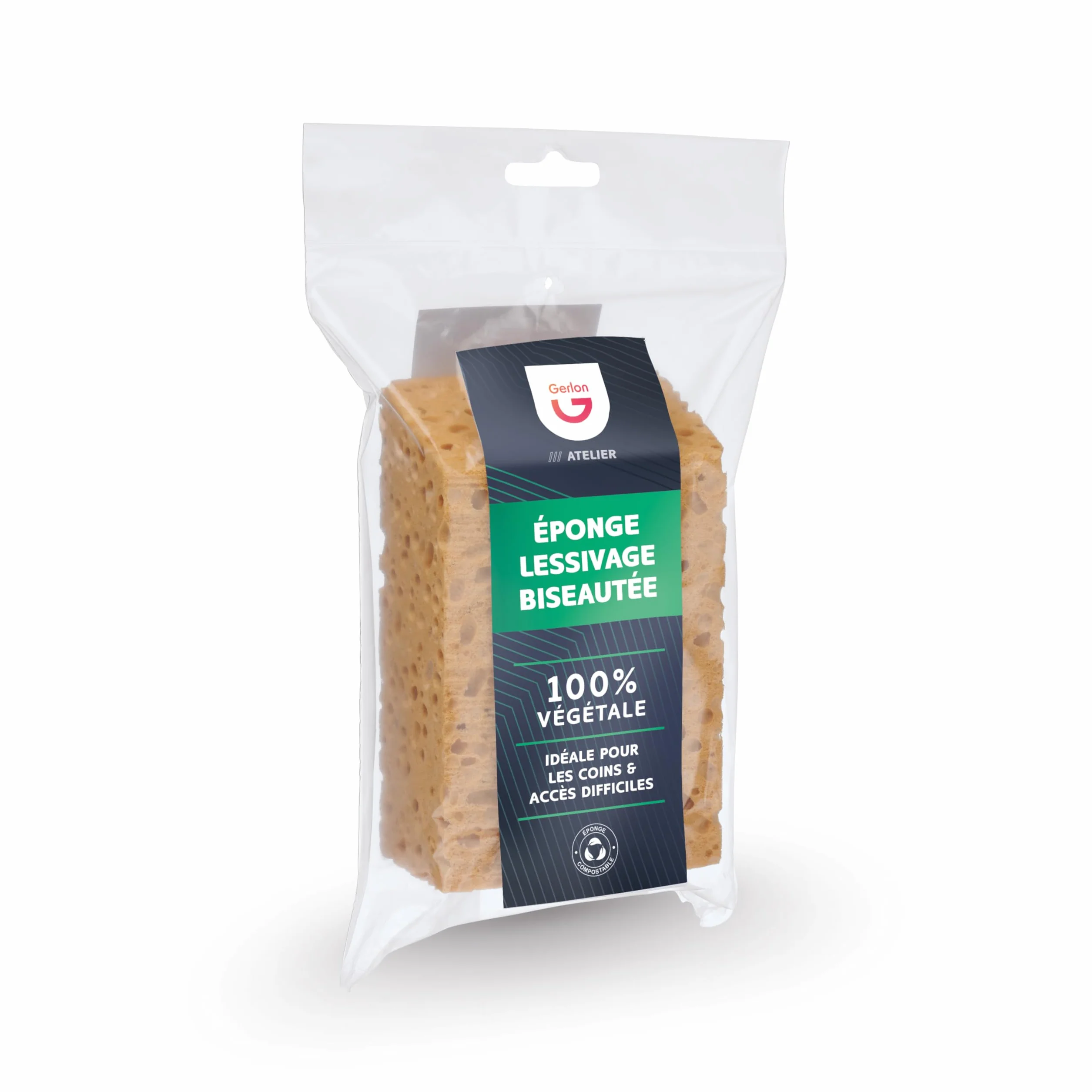 Éponge Végétale Grosse Gros Travaux Nettoyage Haut Pouvoir Absorbant Beige