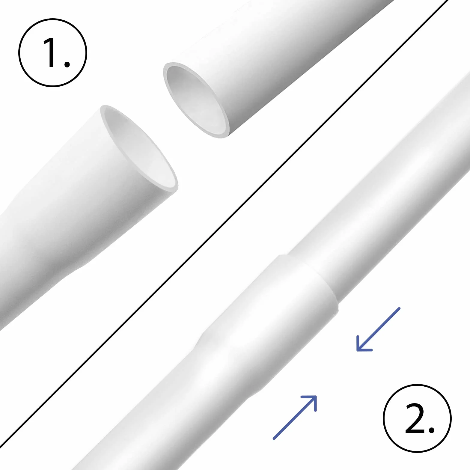 MIDORI Tube électrique M20 24 m PVC manchonné 20 mm blanc