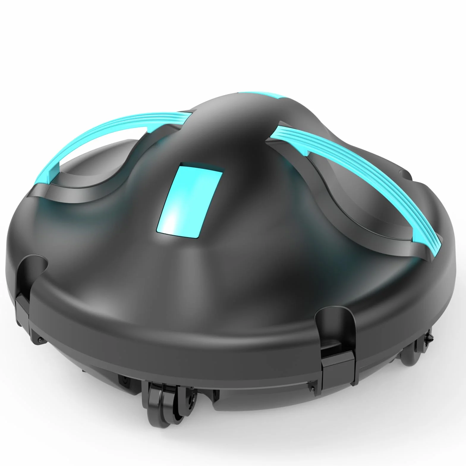 Robot Piscine sans Fil 130 Min Double Moteur Puissante Aspiration Auto-Stationnement Bleu 102 ㎡