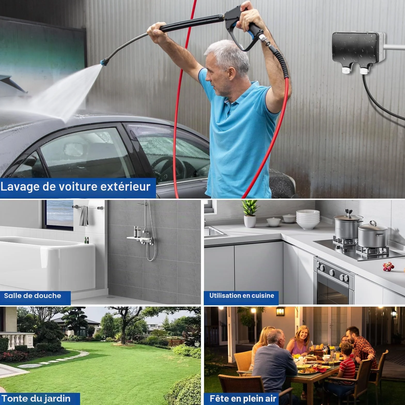 Coffret Électrique Étanche IP66 16A 8 Modules Boîte de Distribution Plastique Exterieur