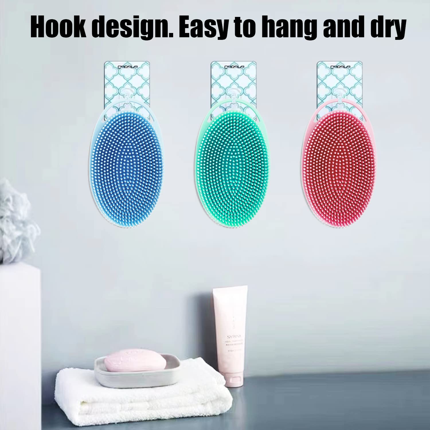 Pink Silicone Exfoliating Body Scrubber