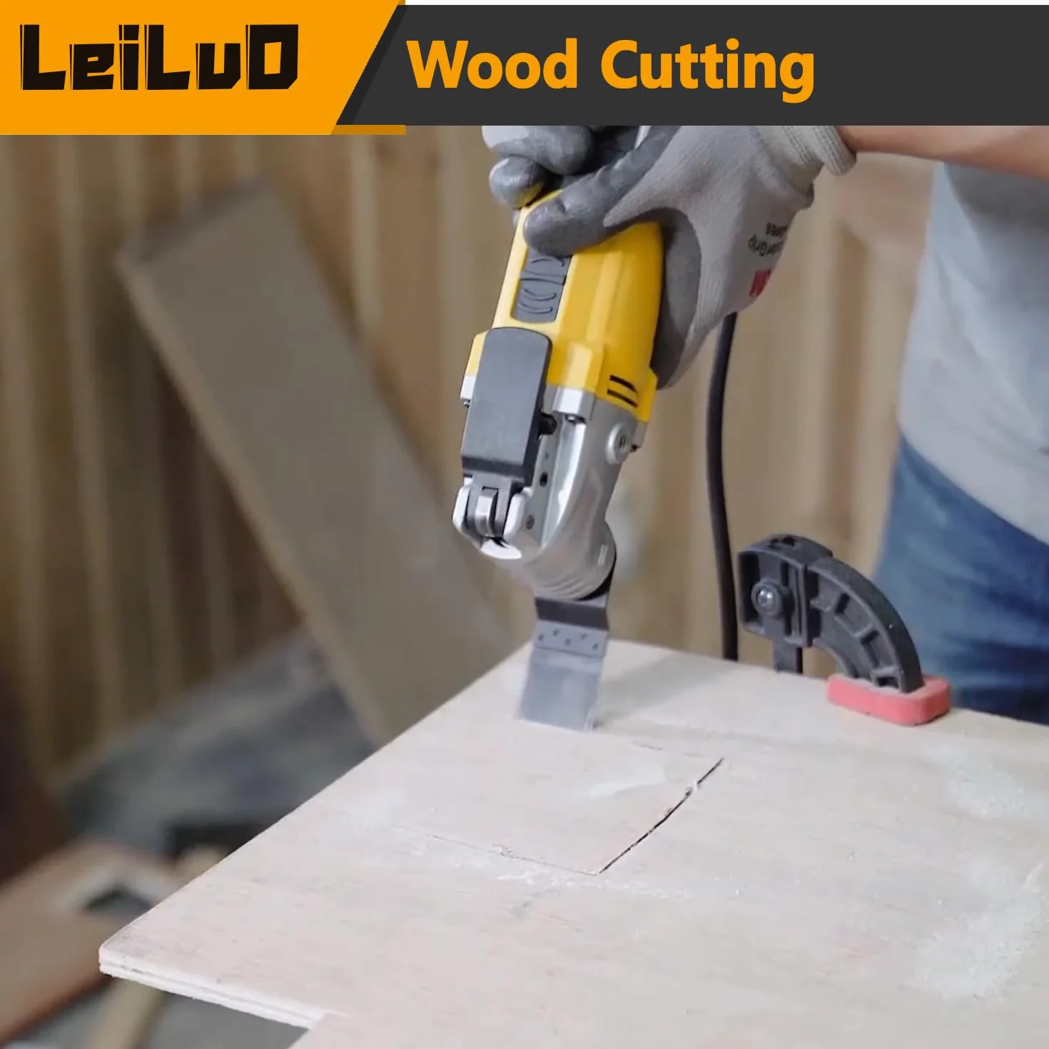 LEILUO Lot 34 Accessoires Oscillants Outils Multifonctions Compatible DeWalt Makita Dremel Sac Rangement