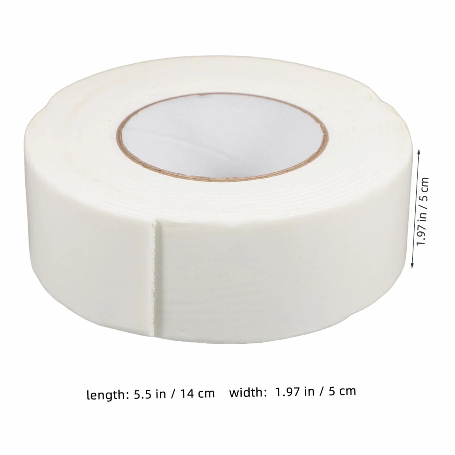 Ruban Adhésif Double Face Mousse 2,5 mm x 50 mm x 5 M Blanc Résistant à L'humidité