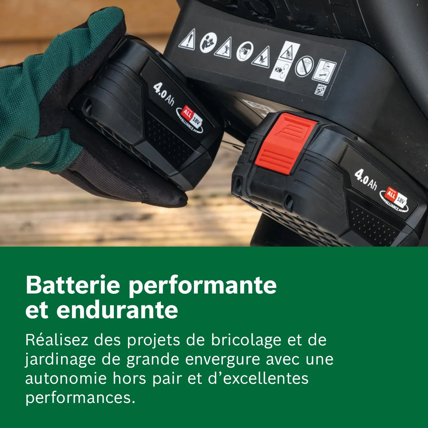 Bosch Starter Set 18V batterie et chargeur rapide 4,0 Ah Lithium-Ion POWER FOR ALL