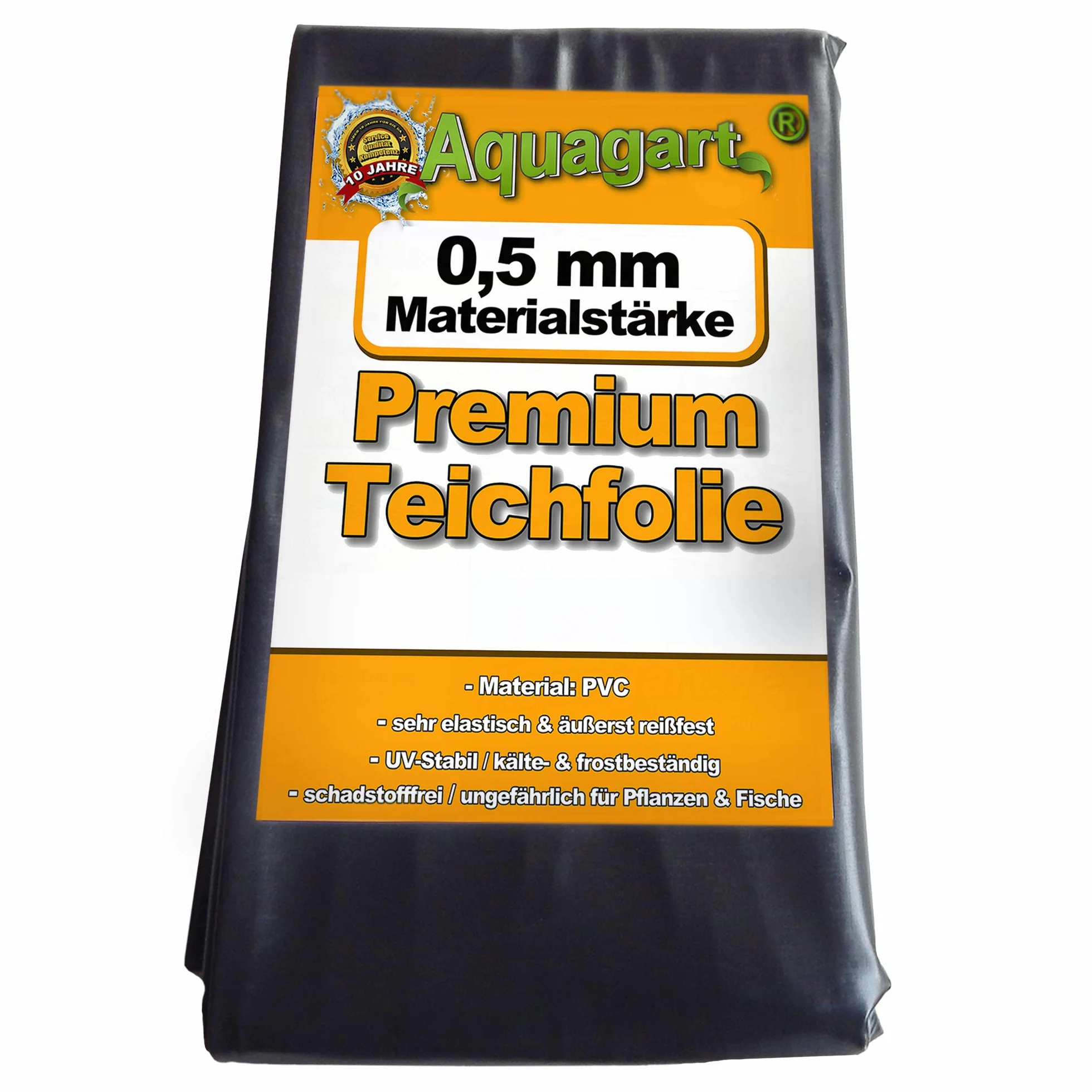 Bâche de Bassin PVC Aquagart 5m x 6m Noire 0,5mm pour Jardin