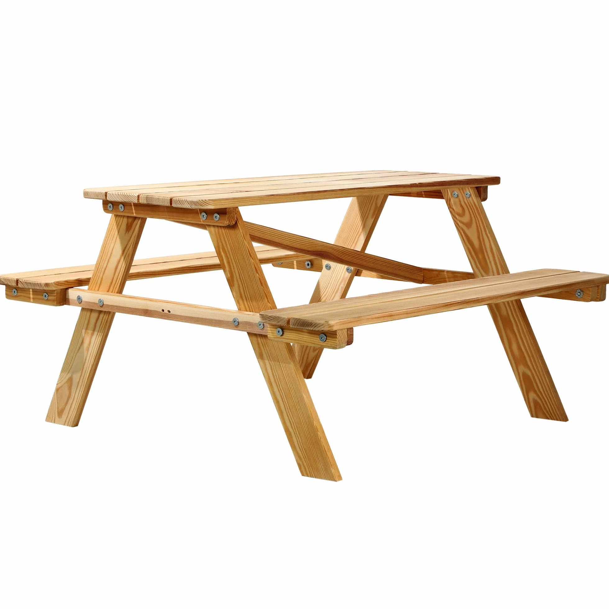 KADAX Table de pique-nique pour enfant en bois avec bancs, ensemble de jardin