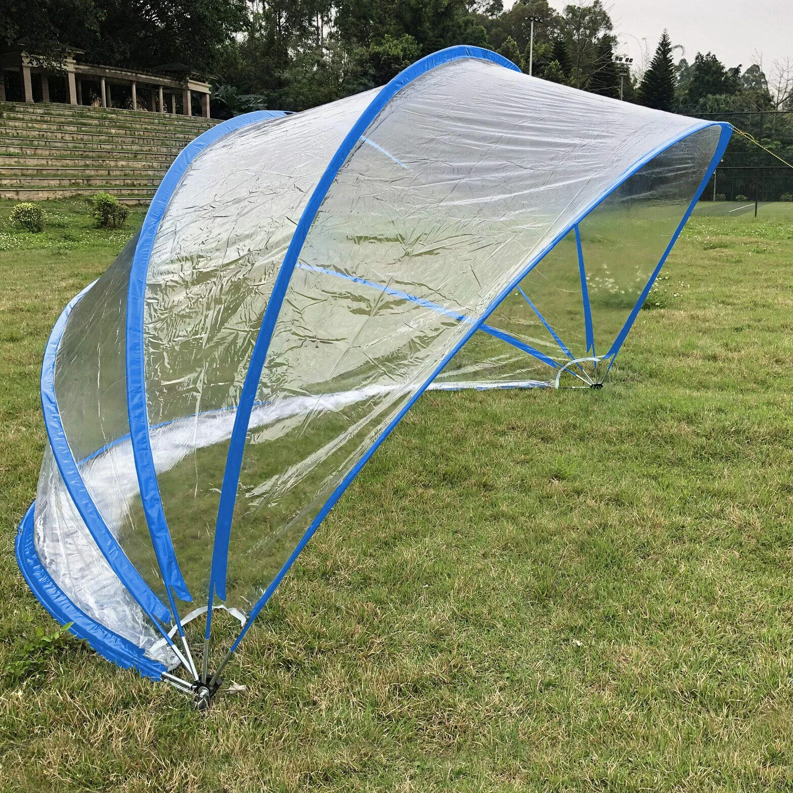 Steinbach Pavillion Tente Cabrio Dome 440 x 220 cm Bleu
