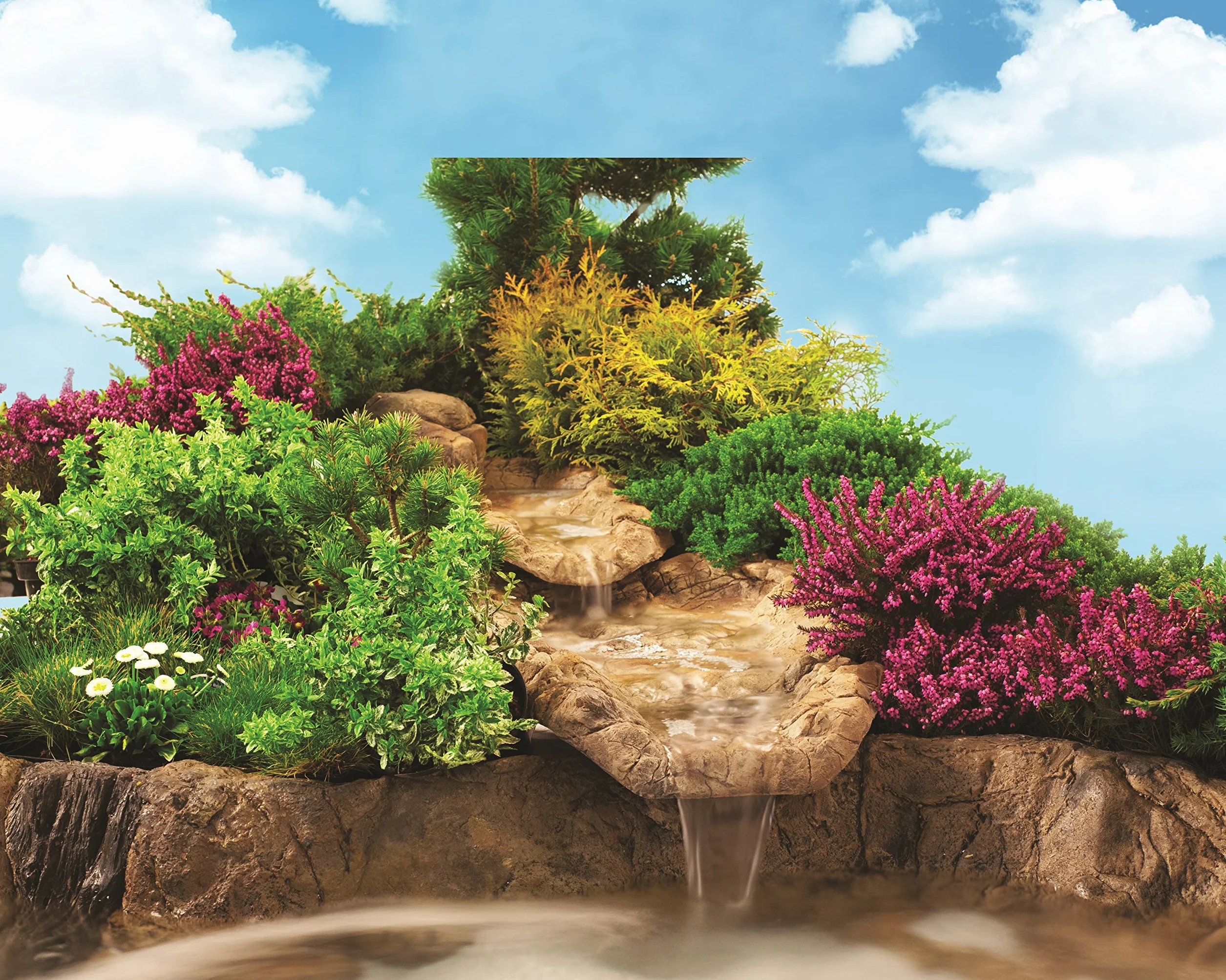 Cascade pour ruisseau de jardin 135 x 50 cm taille S