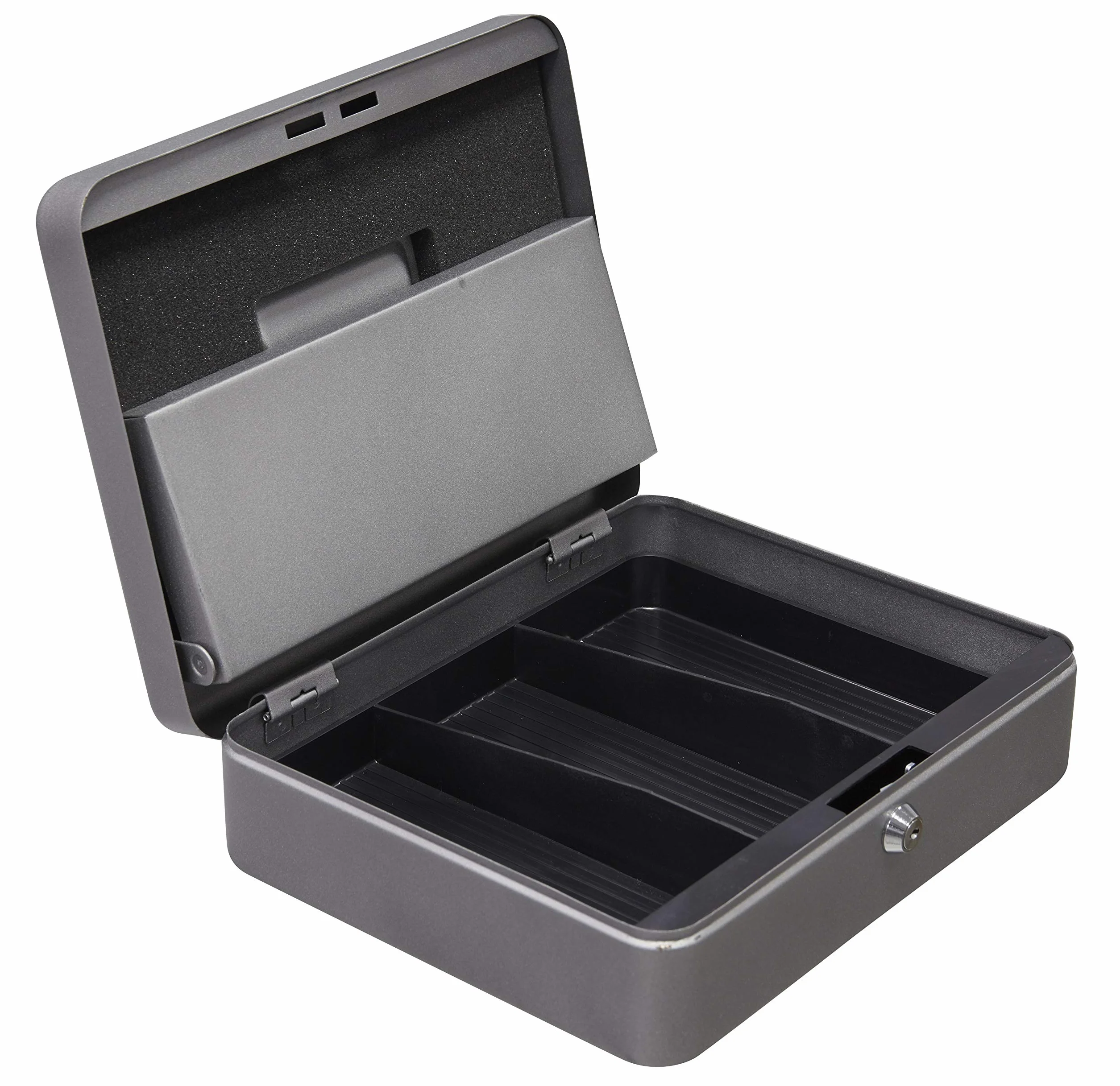 ARREGUI Caisse à monnaie en acier C9246-EUR Coffre fort portatif 30 cm Gris graphite