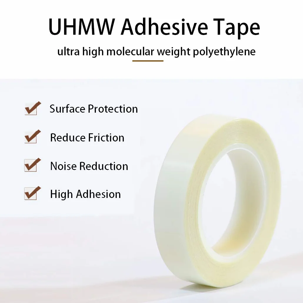 Ruban adhésif UHMW polyéthylène résistant abrasion chocs friction bruit 13 mm x 4.6 m 5 Mil