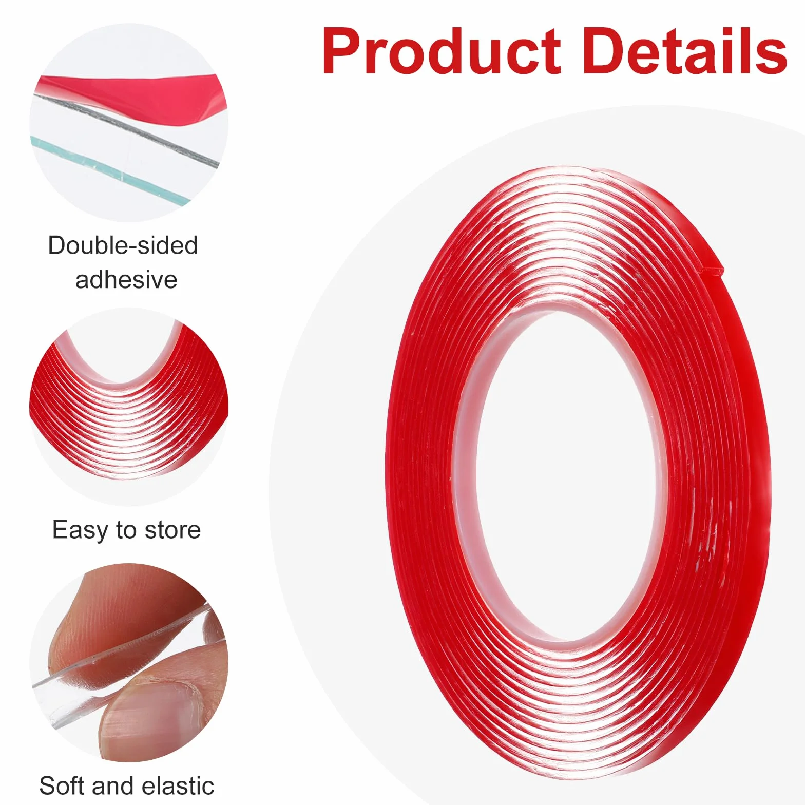 Joint Silicone Transparent 6mm x 2mm 10M, Ruban d'Étanchéité pour Poêle à Bois