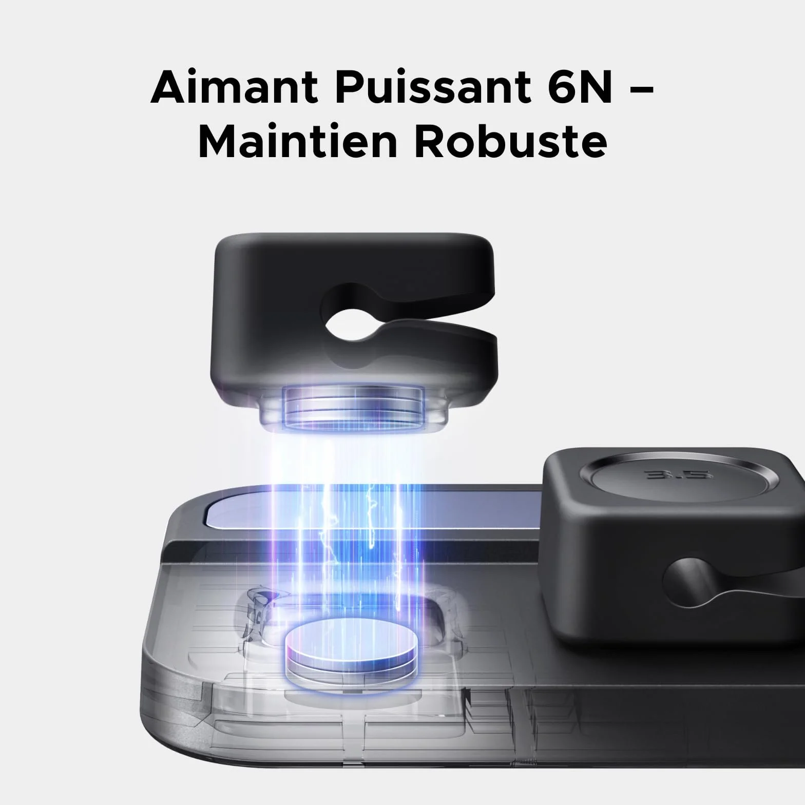 UGREEEN 6 Pièces Organisateur de Câble Magnétique Clips Autocollants Noir