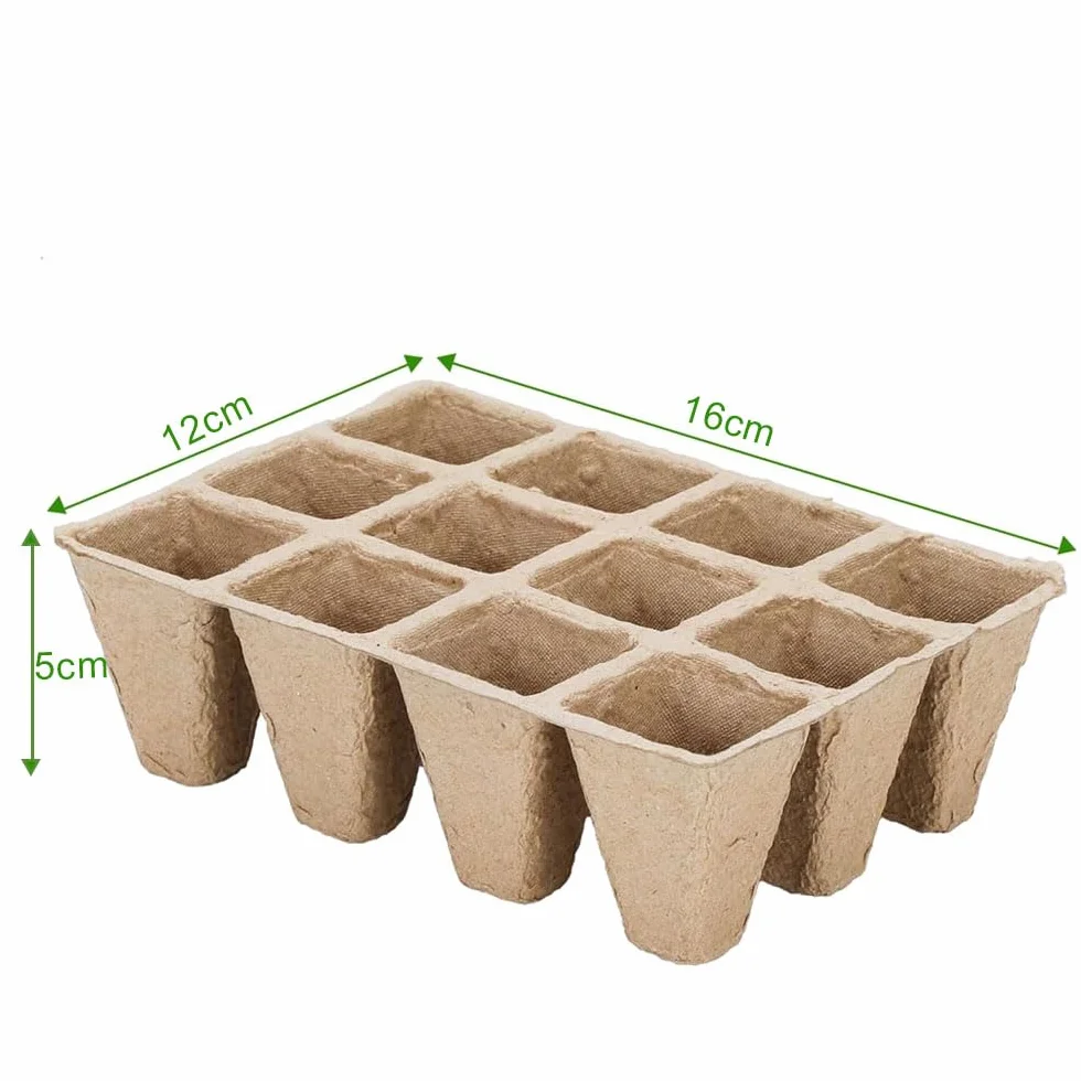 LATRAT Lot de 12 pots de culture, plateau de démarrage pour le jardin, le potager et les serres, bac à semis