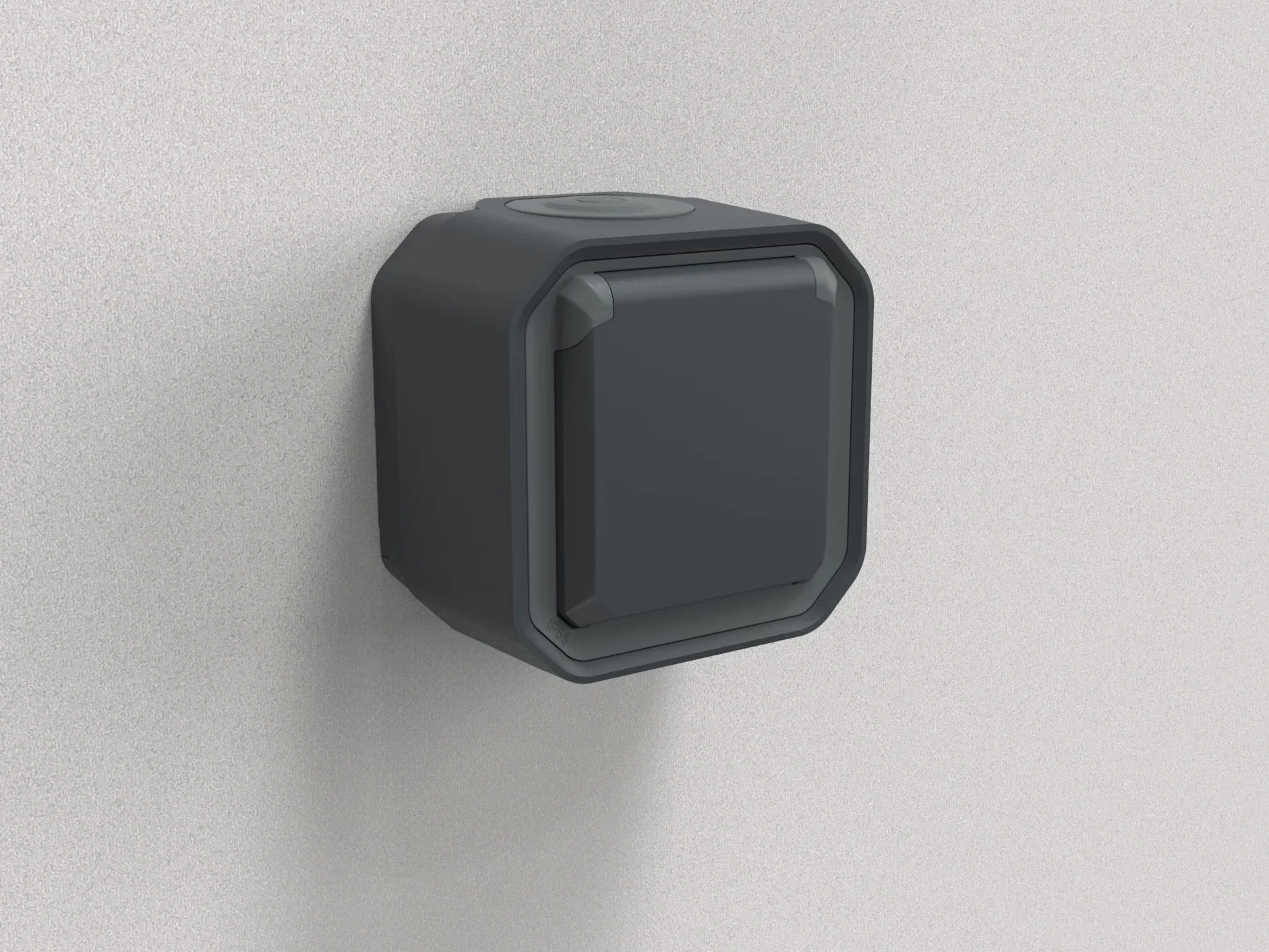 Legrand Prise Etanche IP55 Plexo 2P+T 16A avec Volet Pose Apparente Anthracite